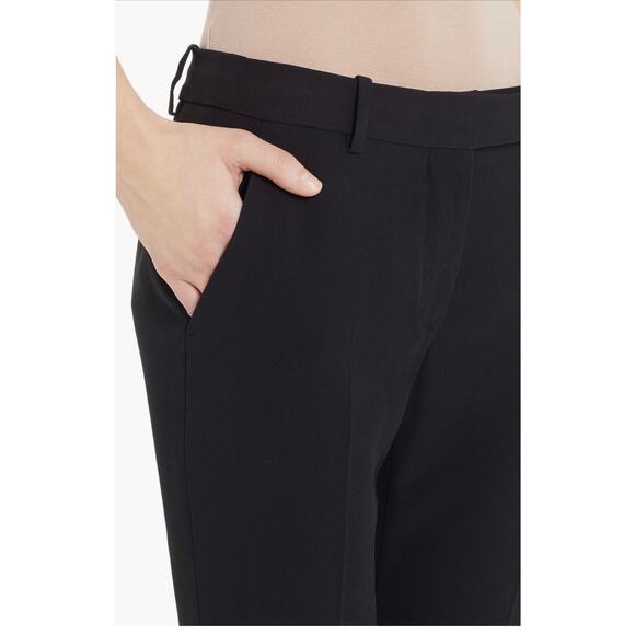 Alexander McQueen Leaf Crepe Slim Bootcut Pants in Black IT 36 XS - Picture 3 of 7